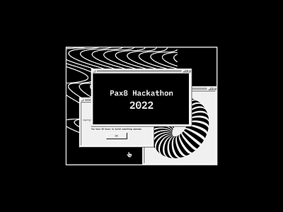 Hackathon Swag Design abstract vector black and white hackathon retro retro ui
