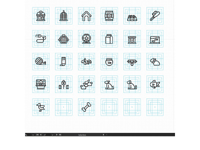 Pet Shop Icon set Design Progress design graphic design icon ui ux vector