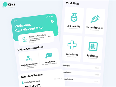 Stat - Your Virtual Clinic | A Telemedicine App 2020 app app design cebu covid design app medicine ph stat telemedicine telemedicine app development ui ux virtual virtual clinic