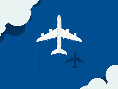 PS 2D Aeroplane Scape illustration