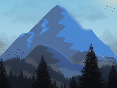 PS 2D Mountain Scapes illustration