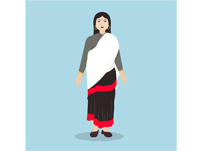 Newari Mother Character Design characterdesign design graphicdesign illustration vector