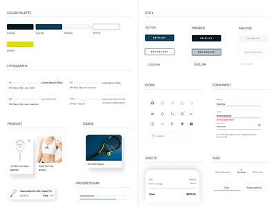 Design System E-Commerce Store app branding design e commerce sports ui ux