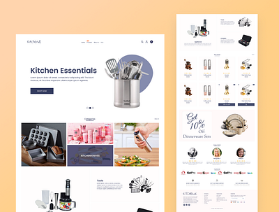 Kitchen Item Store UI app branding dailyui design ecommerce graphic design illustration logo shop shopify store ui uiux userinterface ux vector