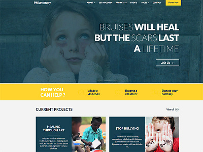 Philanthropy WordPress theme customize non profit ong organisation theme wordpress