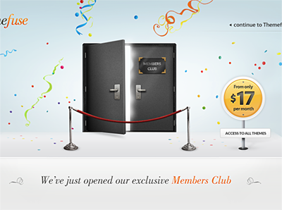 Club Membership confetti members club wordpress