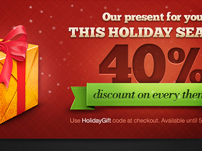 Holiday Gift christmas discount gift holiday present