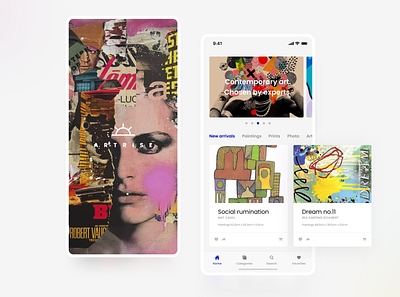 Artshop concept app design ui