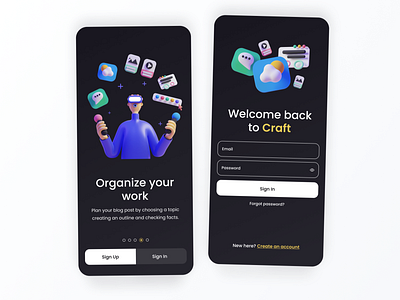 Blog app concept app concept design illustration ui