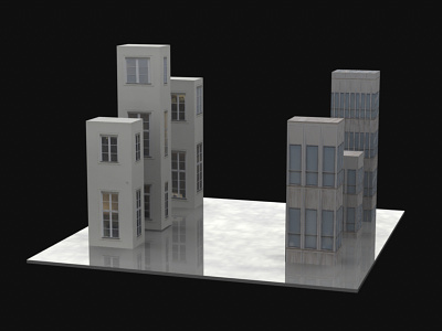 Buildings 3d render softimage xsi