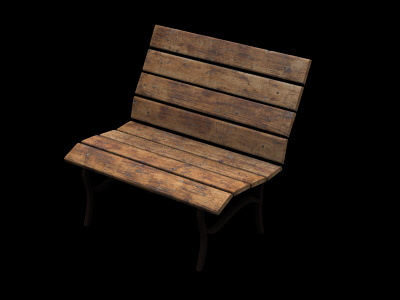Bench 3d model render softimage texture xsi