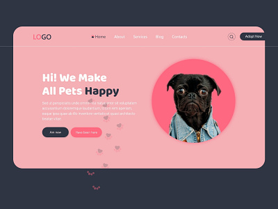 Pet hub web app design illustrator logo ui ui design uidesign uiux ux web website