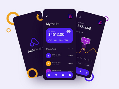 E Wallet App animation app design icon logo money transfer ui uidesign ux wallet