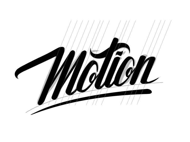 Motion - Vector process hand lettering guidelines vector lettering