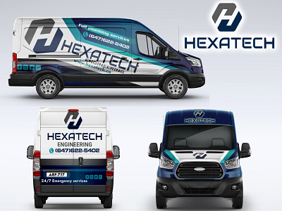 MOCKUP VEHICLE VAN HEXATECH branding branding design mockup photoshop van vehicle