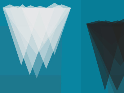 Deliverance color flat graphics iceberg illustration otl aicher