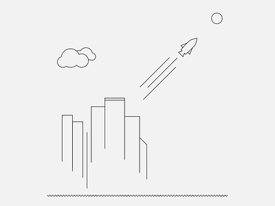 Future City illustration lines movement