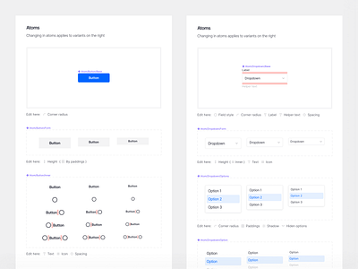Atomic build atomic buttons components design system dropdown figma module styles typography