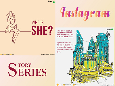 Story Series for Instagram Post branding character character design content design graphic design ill illustration illustrator interesting content marketing motivating stories typography ui vector