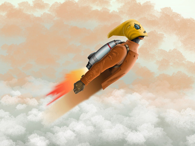 The Rocketeer applepencil disney illustration ipad ipadpro ipadproart procreate procreate app rocket the rocketeer