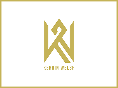 Kerrin Welsh DJ Logo branding design dj night djs gold illustration logo vector vegas visual