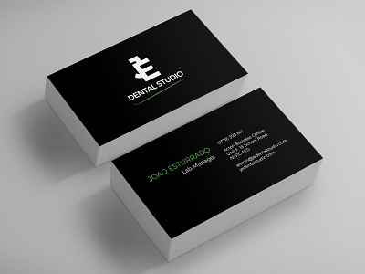 JE Dental Studio Business Cards brand brand design brand identity branding branding design business card business card design business cards business cards design dental dental care dental clinic design designs graphic design print print design