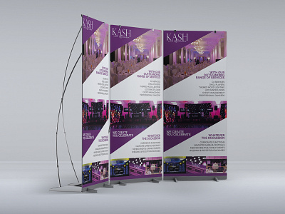 Kash Events Roll Up Banner brand brand design brand identity branding branding design design designs exhibit design exhibition exhibition design graphic design print print design roll up roll up banner design roll ups