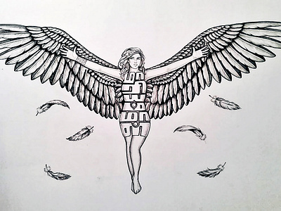 angel drawing