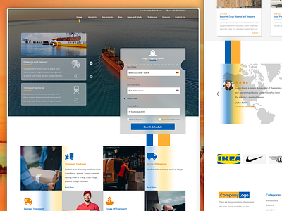 Transport and Cargo Companie cargo company company website landingpage service website transport