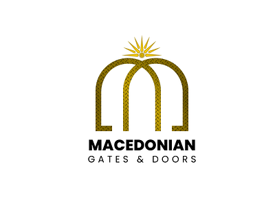 Macedonian Gates & Doors Logo brand brand logo branding company company logo design logo logo design logodesign logos