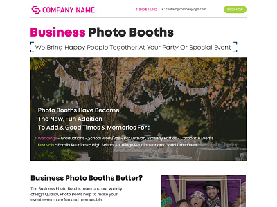Photo Booths Website Design