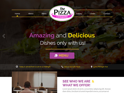 Pizza Restaurant Website Design