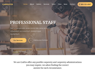 Carpenter / Furniture Website Design carpenter carpentry furniture furniture website web design web design agency web design company web designer web development website website builder website concept website design website design and development website designer website development