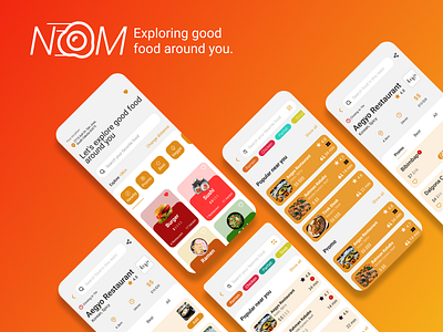 NOM delivery food app - Study Case delivery app designs food mobile mobile design mobile ui mobile ux ui ux