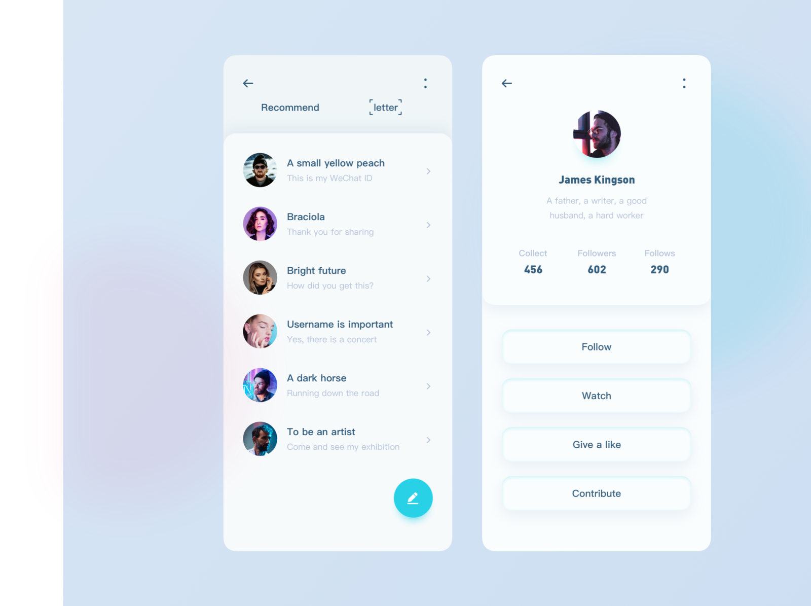 Community communication applications by 林木 on Dribbble