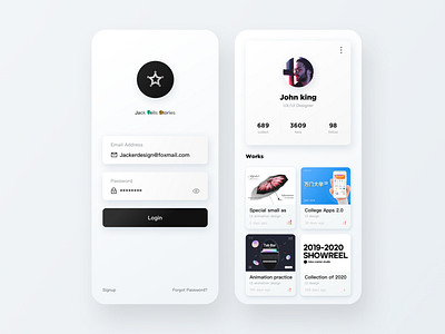 Work application app design ui