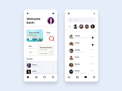 Personal application app design ui