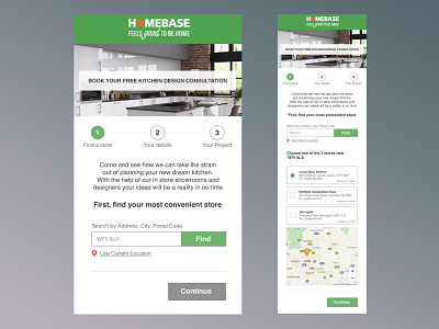 Homebase 'Find a store' Device Design adobe photoshop application branding design device mockup minimal mobile ui photoshop typography ui website