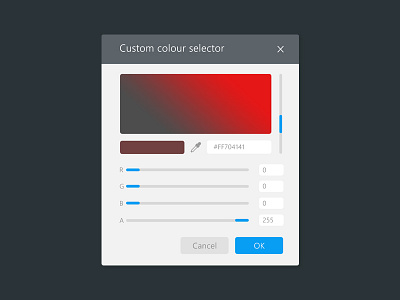 Custom Colour Selector dialog adobe photoshop app application branding colour colour picker colour selector design dialog identity illustration minimal modal photoshop typography ui ux vector web website
