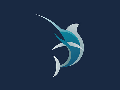 marlin fish logo blue blue logo blue marlin flat design flat logo golden ratio golden ratio logo logo logo design logodesign marlin fish marlin fish logo simple design simple illustration simple logo