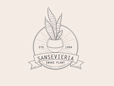 SANSEVIERIA LOGO logo logo design logodesign nature nature logo plant plant illustration plant logo plant shop planter planting plants retro sansevieria sansevieria logo snake plant snake plant logo vintage vintage plant vintage plant logo