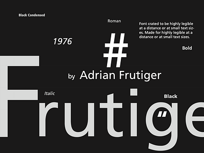 Type Families Poster Series- Frutiger