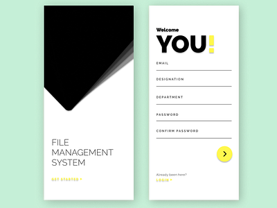 File Management System app design file management system login mobile ui ux