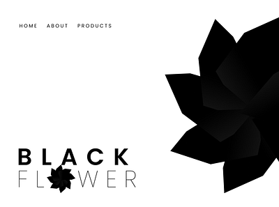 Black Flower - Website UI black black and white components dailyui design figma flower graphic design landing page sign in ui ux website