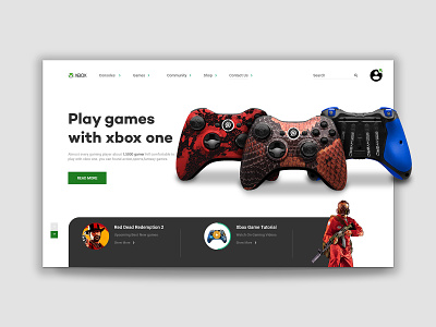 Xbox Gaming Website design gaming website landing page design responsive responsive website design ui ux web website design xbox xboxone xd design