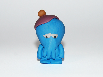 I'm made of clay 3d beret blue character clay