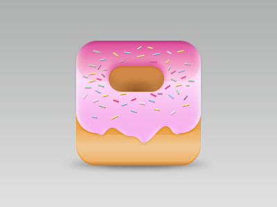 iDonut app apple donut glazed icon ipad ipod pink sprinkles sweet