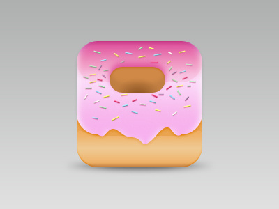 iDonut donut pink sprinkles sweet glazed ipod ipad apple icon app