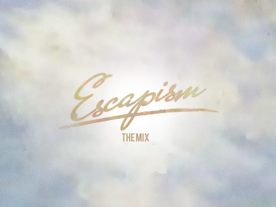 Escapism Cover blue clouds light pink sky sun typography