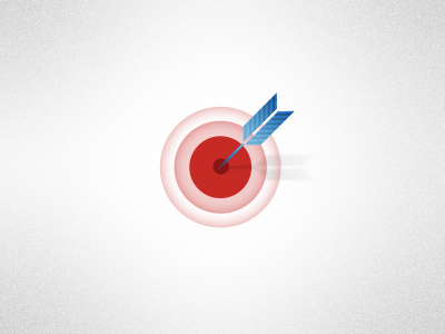 Targeted Icon arrow blue icon red target